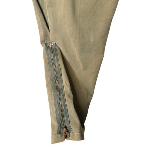 Nili Lotan 8 Slouchy $395 Drop Crotch Jackson Pants Ankle Zip Cotton Paris Green - Picture 6 of 9